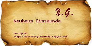 Neuhaus Giszmunda névjegykártya